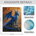 thumbnail image 3 of Diamond Art Kit for Adults, Blue Dragon Autumn Forest Light Diamond Painting for Adults Beginners, DIY Diamond Art Painting Kits, 5D Diamond Painting Crafts for Home Decor 12x16 Frameless, 3 of 7