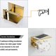 thumbnail image 4 of Portarrollos de papel higiénico dorado 304 portarrollos con estante Portarrollos de baño montado en la pared, 4 of 5