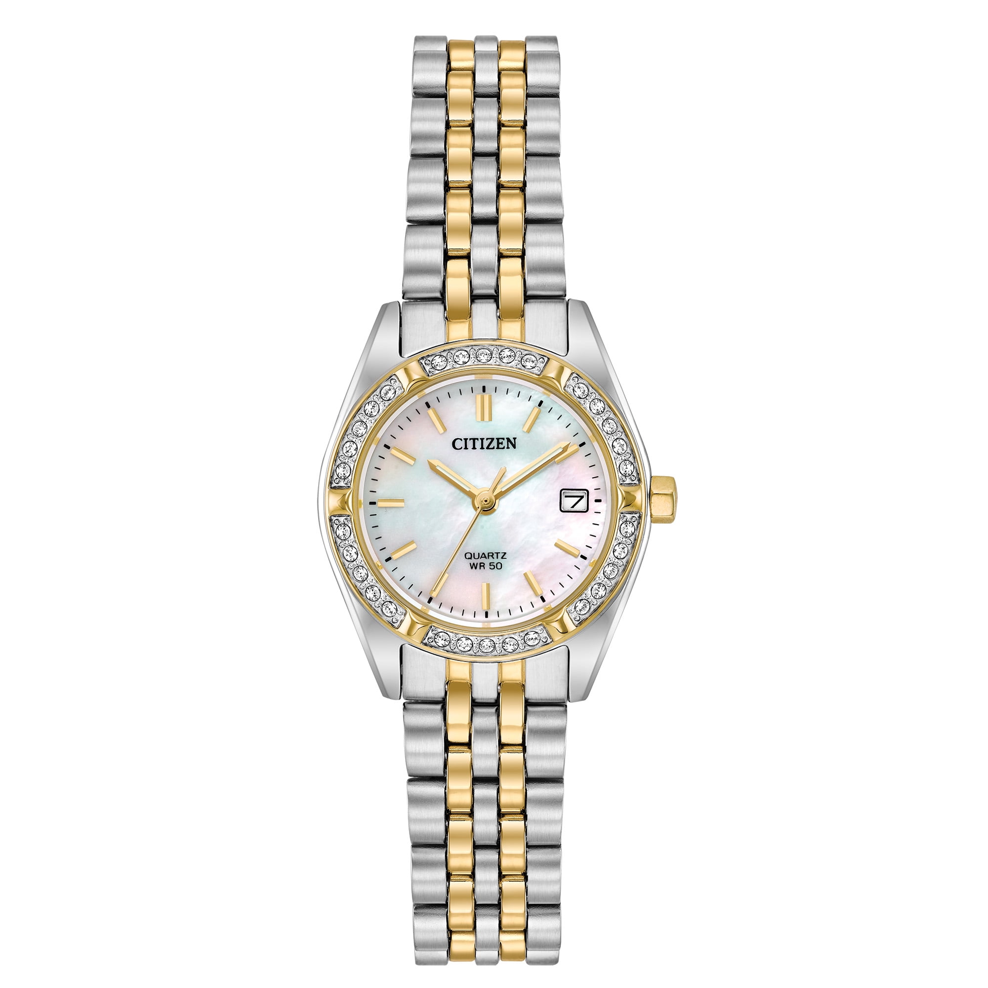 Citizen Women's Quartz TwoTone Crystal Watch EU606454D