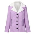 thumbnail image 7 of 50% Off Clear! Winter Long Coats for Women Plus Size Winter Warm Composite PlushButton Lapels Jacket Outwear Coat Gifts, 7 of 7