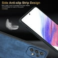 thumbnail image 5 of ELEHOLD Slim Leather Case for Samsung Galaxy A53 5G, Luxury Premium Leather Embossed Pattern Full Body Protection Shockproof Scratch-Resistant Case,Blue, 5 of 8