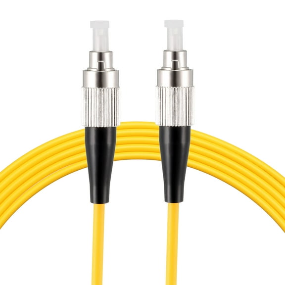 Uxcell 10ft FC to LC Duplex 9/125 Single-mode Optic Cable Jumper Yellow 1Pcs