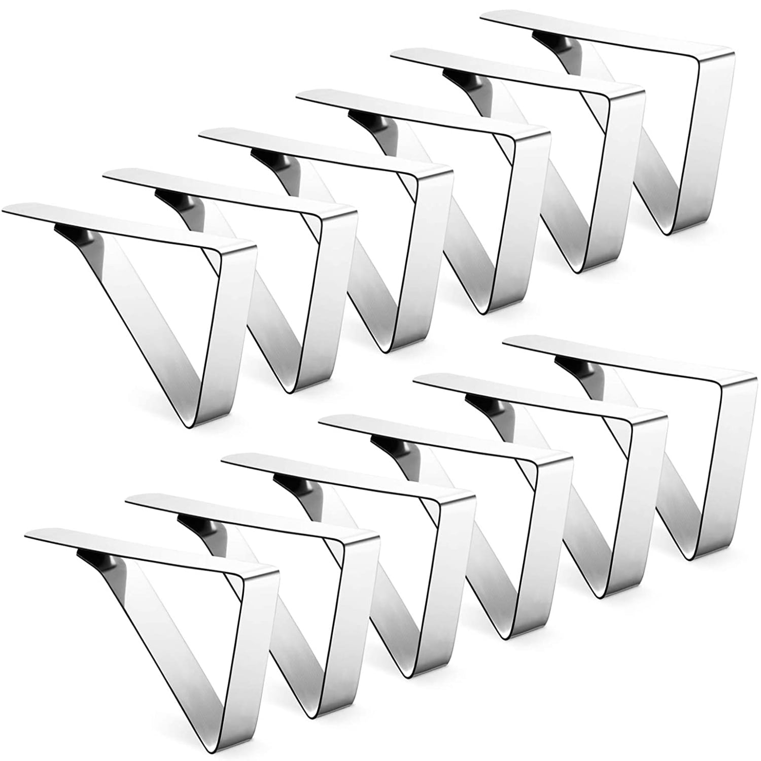 12 Pack Tablecloth Clips Heavy Duty Picnic Table Clips, Stainless