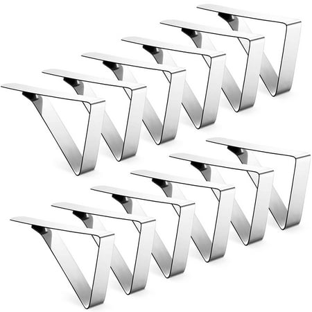 

12 Pack Tablecloth Clips - Heavy Duty Picnic Table Clips Stainless Steel Table Cloth Cover Clamps Table Cloth Holders Ideal for Restaurant Picnics Marquees Weddings Graduation Party