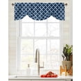thumbnail image 3 of Geometric Navy Blue Morocco Small Curtain Rod Pocket Short Curtains Home Decor Partition Cabinet Door Window Curtains, 3 of 6