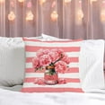 thumbnail image 4 of Mothers Day Pillow Covers 20x20 Set of 4 Velvet Mom Throw Pillow Covers Pink Carnation Floral Pillow Cases Cushion Covers Outdoor Sofa Couch Home Decorations Gift for Mother Mom Birthday (20), 4 of 6