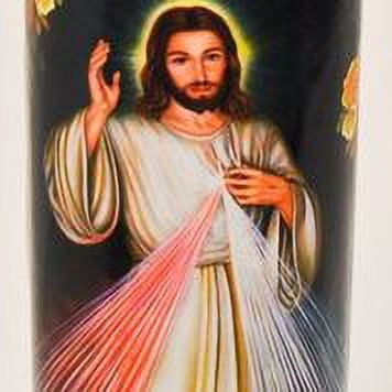 Prayer Candle Jesus En Ti Confio White
