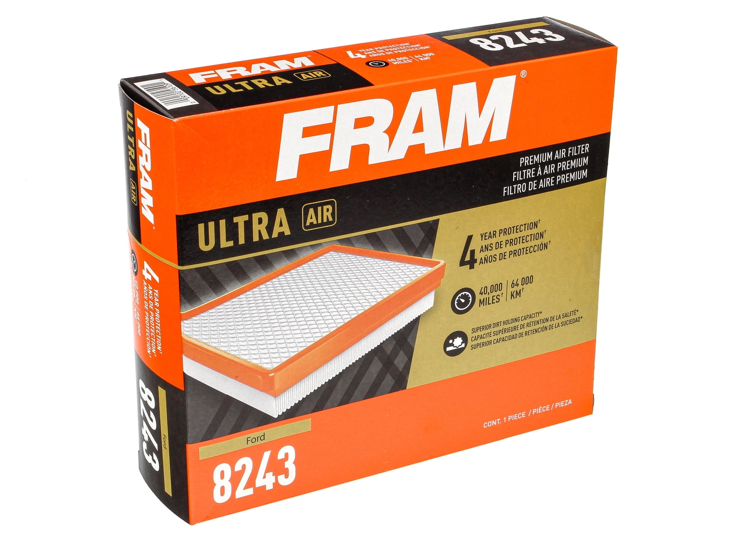 FRAM Ultra Premium 40,000 Mile Air Filter, 8243 for Select Ford Vehicles