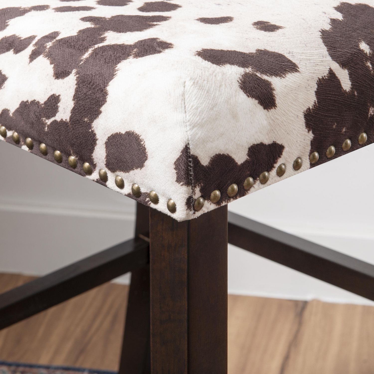 Noah Brown Cow Print Bar Stool