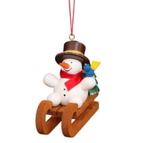 Alexander Taron 2.5" Christian Ulbricht Snowman on Sled Christmas Figurine Ornament
