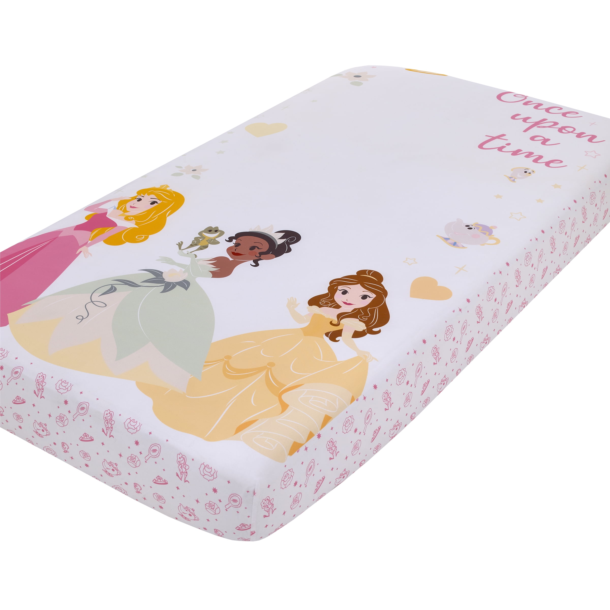Disney Princess "Once Upon a Time" Photo Op Fitted Crib Sheet