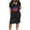 DT-Black, variant on DailyTrove Women's Patriotic Graphic T-Shirt Dress, Short Sleeve, Casual Daily & Event Wear, Soft , Solid Color