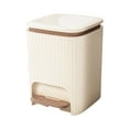 thumbnail image 2 of Gifts Kcavykas Compact Trash Bin with Handle Large Capacity Covered Trash Can Pedal Bin for Kitchen, Bathroom, Living Room, or Bedroom Waste Management, 2 of 6