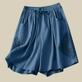 thumbnail image 2 of Flowy Shorts For Women Sevevn Women's Summer Casual Lace Splicing Wide-Foot Pants Large Size Thin Style Shorts, 2 of 5
