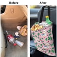 thumbnail image 6 of Yuyamidu Alpaca Car Garbage Bag Fit Most Car Truck SUV Cactus Automotive Trash Bag Container Holder Portable Car Storage Bags Hanging Car Accessories, Pink, 2 Piece, 6 of 7