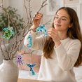 thumbnail image 3 of 5 Pcs, Stained Glass Window Hanging 4.5 Inch Bird Decor for Home Stained Glass Suncatcher Hanging Wall Decor Coastal Themed Hanging Ornaments for Window Living Room Bedroom Patio, 3 of 7