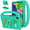 Glacier Green, variant on Case for Samsung Galaxy Tab A11 2025/A9 2023 8.7 inch Model (SM-X110/X115/X130/X135) Letter Pattern Portable Kids Shockproof Cover with Stand and Shoulder Strap