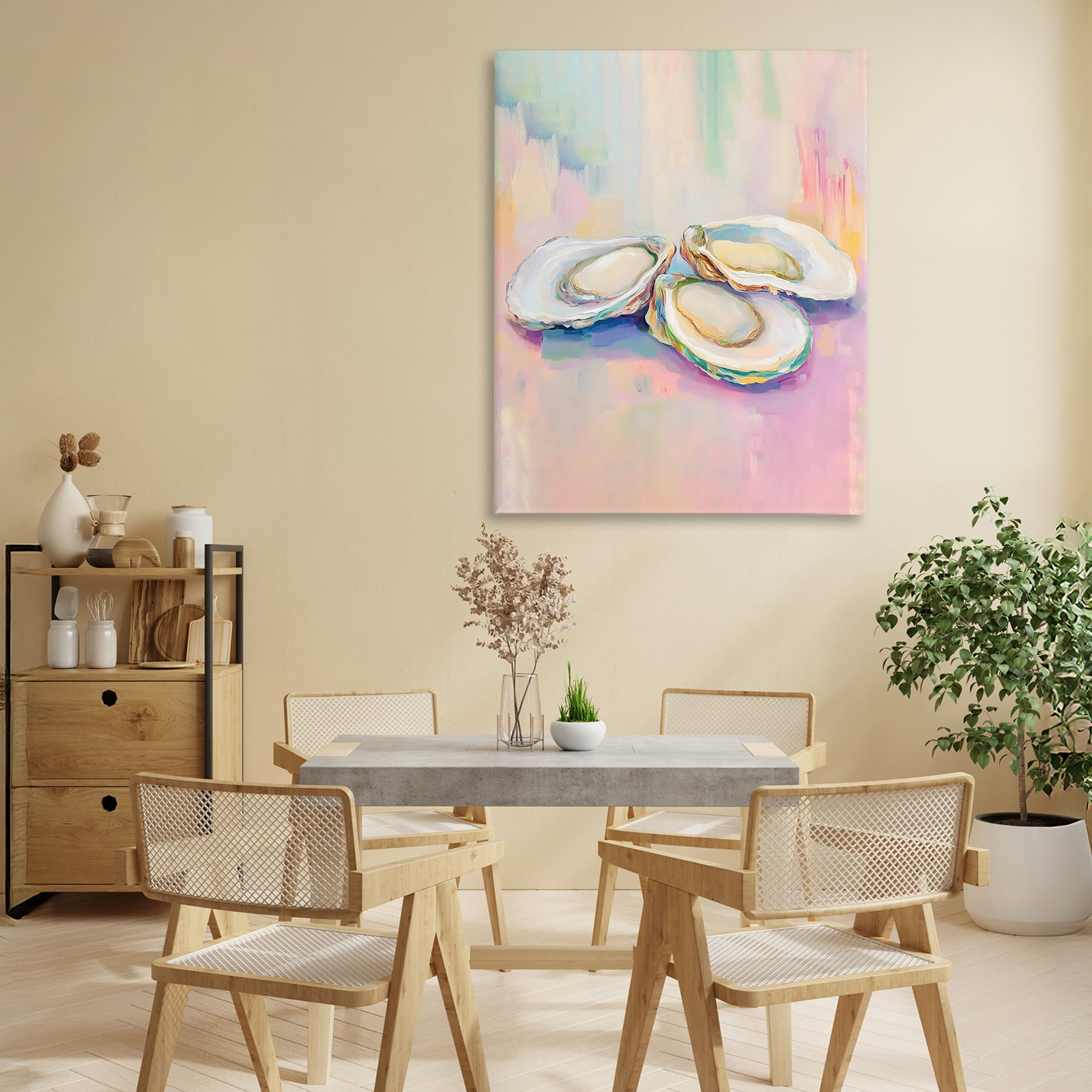 Stupell Industries Pastel Oysters Harmony Canvas Wall Art, design by The Prints Vibe