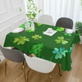 thumbnail image 3 of GZHJMY St. Patrick's Day Gnome Tablecloth, Rectangle Waterproof Washable Polyester Table Cover for Picnic Dinner Holiday Party Decor, 60 x 120 Inch, 3 of 7