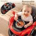 thumbnail image 4 of INFANS 6-in-1 Baby Walker, Converts Push Car to Bouncer, Rocker with Music, Lights, Adjustable Height & Speed, Activity Center, Canopy for 7-18 Months, 4 of 7