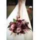 thumbnail image 3 of Ramo de flores artificiales Serwalin de seda rosa borgoña, 3 of 8