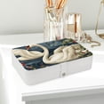 thumbnail image 6 of Swan Portable PU Leather Jewelry Storage Box with Removable Compartment, Earring Holder, Bracelet Holder, and Jewelry Stand, 6 of 6
