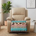 thumbnail image 4 of Kuiaobaty Aztec Cow Print Non Slip Sofa Cushion Slipcover, Armless Recliner Furniture Protector, Breathable Quilted Reclining Chair Cover as Housewarming Gift, 4 of 7