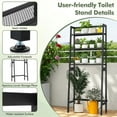 thumbnail image 4 of Kadyn Storage Rack,Bathroom Organizer Shelf, Bathroom Etagere Shelves,3-Tier Over The Toilet Storage Shelf with Adjustable Bottom Bar-Black, 4 of 8