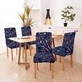 thumbnail image 5 of Parson Chair Covers Stretch Washable Plaid Spring Wildflowers Dining Chair Slipcovers Pink Spandex Removable Chair Protectors Covers for Banquet Ceremony Wedding,Set of 4, 5 of 6