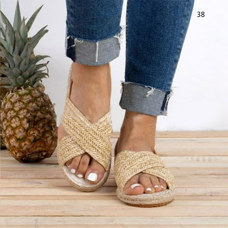 

Women Flat Sandals Open Toe Lightweight Breathable Casual Female Shoes for Summer 38