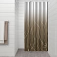 thumbnail image 3 of Ombre Shower Curtain Brown and White Shower Curtain Set Water Repellent Bath Curtain Modern Shower Curtain for Men Restroom Showers Bathtubs Hotel, 36x72 inch, Chocolate Brown Tone, 3 of 4