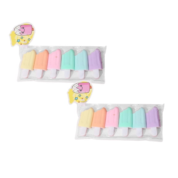 12Pcs Mini Highlighter Ice Shaped Marker Pen For Office Supplies Writing Stationery Attractive And Fashion Liquid Highlighters Markers And Highlighters
