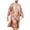 Golden, variant on Men's Satin Robe 2 Piece Long Sleeve Luxury Pajamas Shorts Valentine's Day HalloweenThin V Neck Bathrobe Lightweight Comfy Cool Black Medium