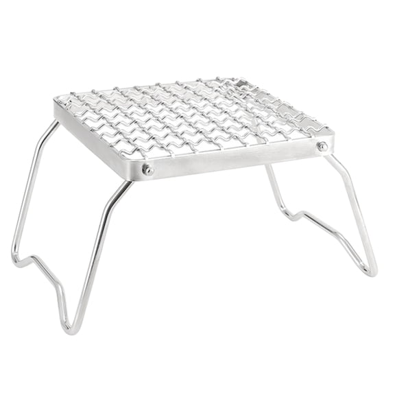 Folding Stainless Steel Grills Grate Picnics Stove Campfire Stand Grills Grid Camping Grills Grate with Foldable Leg