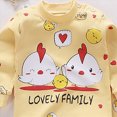 thumbnail image 4 of TOWED22 Baby Toddler Boy Fall Winter Clothes Print Sweatshirt Tops Camisoles and Pants Toddler Outfits Set 2pcs Casual Clothing(Light Yellow,3-4 Y), 4 of 4