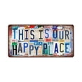 thumbnail image 1 of Decorative Door Sign License Plate Letter Metal Sign Rustic Retro Wall Decor with Assorted Slogans, 1 of 5