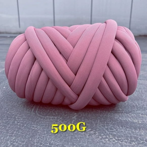 New Striped Core Spun Crochet Yarn Ice Silk Feeling Polyester Cotton Rope for Handbag Pet Nest Fashion Home Decoration