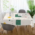 thumbnail image 3 of Yayeee Tablecloths 60" x 60" Rectangle Wrinkle Resistant Party Table Cover, Green Abstract Pattern, 3 of 8
