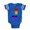 Royal Blue, variant on CafePress - Rainbow Letter J - Cute Infant Baby Football Bodysuit