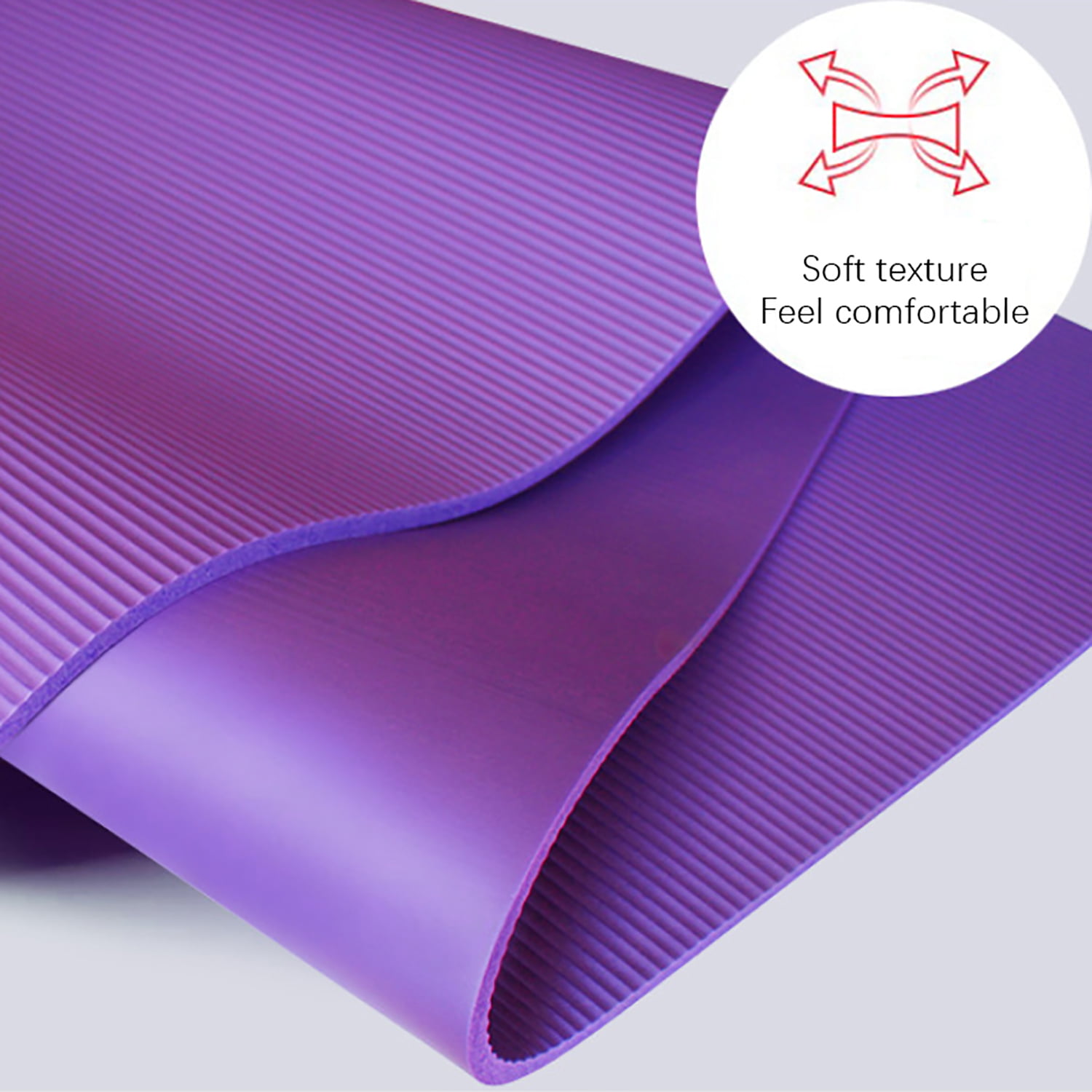 Yoga Mats 0.375 inch Thick Exercise Gym Mat Non Slip With Carry Straps 10mm 