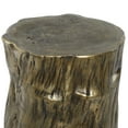 thumbnail image 5 of DecMode Eclectic Gold Chopped Tree Log Inspired Accent Table, 18"W x 19"H with Gold Carved Wood Grain Finish, 5 of 14