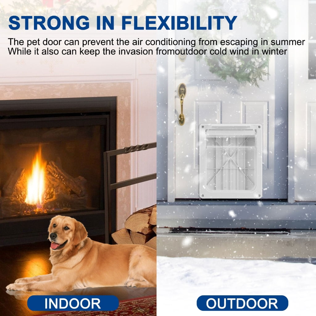 Removable Panel Lockable Dog Cats Door Security Flap Door Plastic Animal Small Pet Cat Dog Gate Door for Gate Window