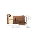 thumbnail image 4 of Genuine Leather Cowhide Hobo Bag, Women's Retro Pocket Underarm Crossbody Purse, 4 of 11