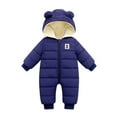 thumbnail image 1 of Padded Jacket Girls Down Outwear Boys Coat Warm Snowsuit Hooded Jumpsuit Romper Baby Boys Coat&jacket, 1 of 3