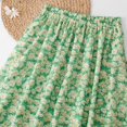 thumbnail image 7 of Levmjia Women Floral Print A Line Skirt Lightweight Breathable High Waist Flowy Swing Midi Skirt Elegant Casual Holiday Travel Office Commute Daily Floral Comfortable Fashion, 7 of 7