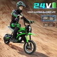thumbnail image 6 of 24V Electric Dirt Bike, Neche 250W Powered Motorcycle, Ride on Dirt Rocket with Shock Absorption Suspension for Kids Age 13+, Max 14 MPH, Green, 6 of 9