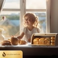 thumbnail image 4 of Bamboo Bread Box, Large Wooden Food Keeper for Kitchen Countertop , Storage Bin for Muffins & Bagels by Golden Nature, 4 of 9