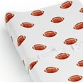 thumbnail image 4 of Sweet Jojo Designs Football Brown and White Changing Pad Cover Sheet, 4 of 6