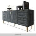 thumbnail image 4 of Castle Place Comtemporary Stylish Space Saving Sideboard Accent Cabinet Wood MDF, Dark Grey, 4 of 6