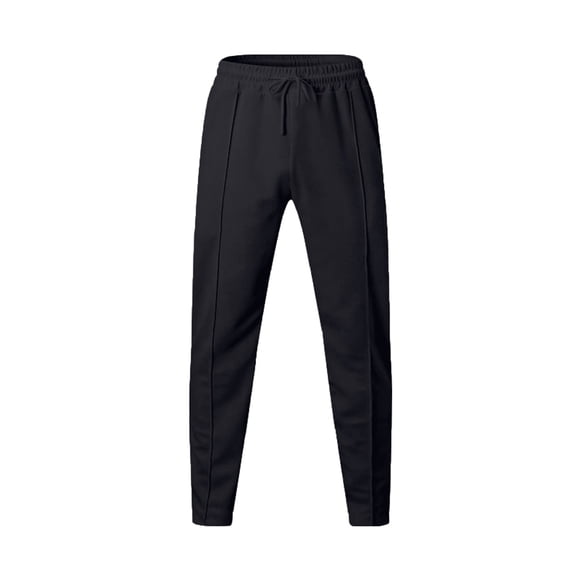 Amzcrzy Pantalones Hombre Clásicos Suaves Color Liso Trabajo Informales Ligeros Pierna Recta Cintura Elástica Holgados Cómodos Con Bolsillos Tallas M-3XL Negro